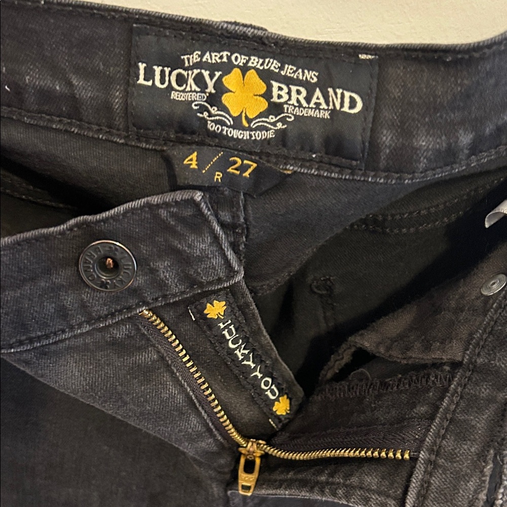 Lucky Brand Women's Black Brooke Straight Jeans EUC